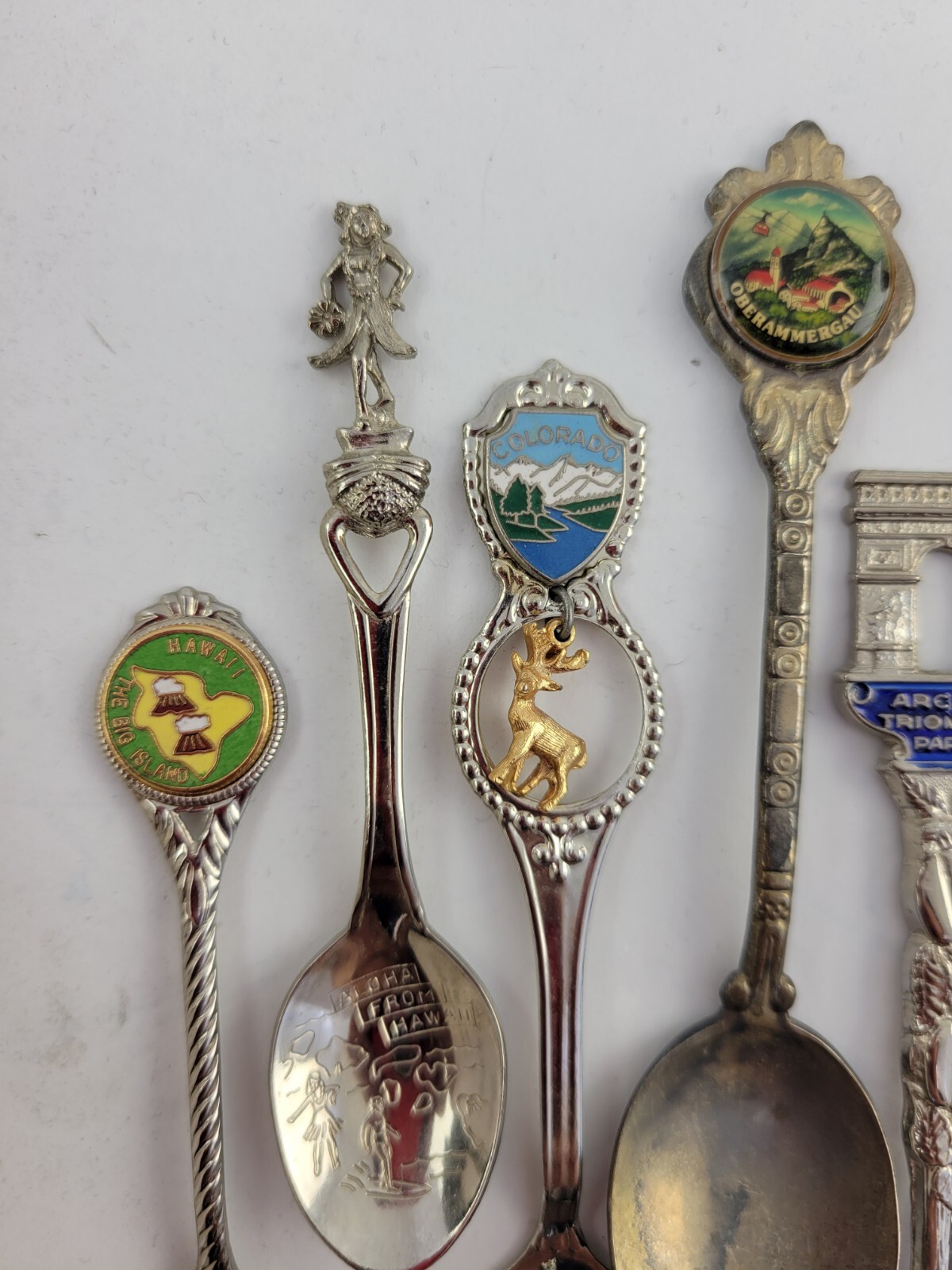 17pc Set of Vintage Souvenir Spoons Germany, Arizona, London, Vegas, Paris