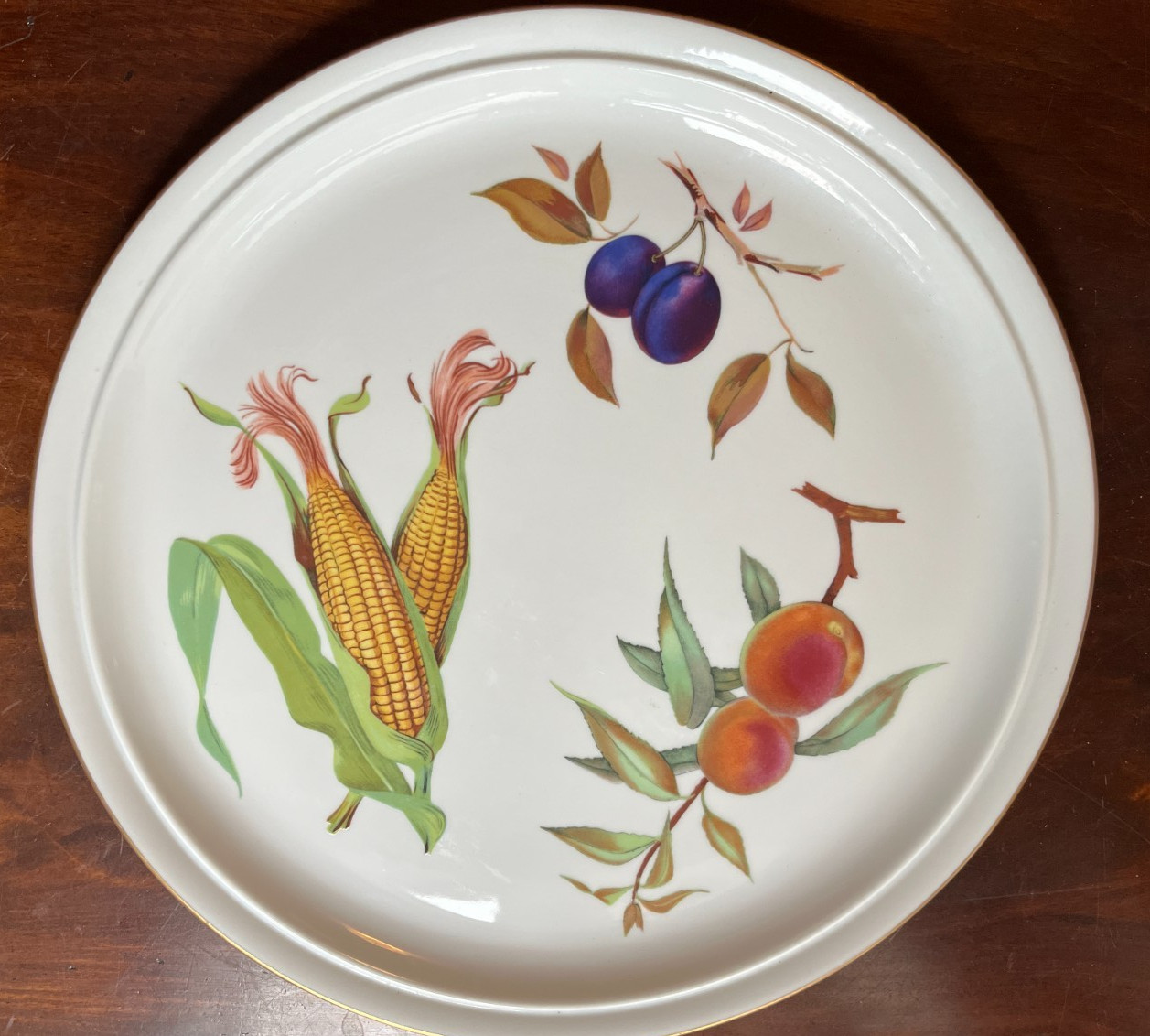 Royal Worcester Evesham Gold round serving tray large wide plate….FREE UK POST