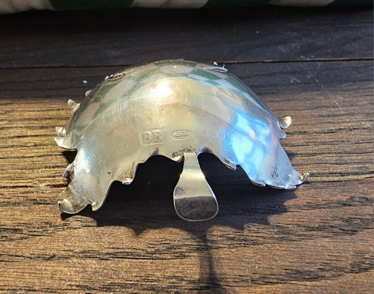 Brandimarte Firenze 800 Silver Maple Leaf Trinket Dish Italy Italian Solid 43g