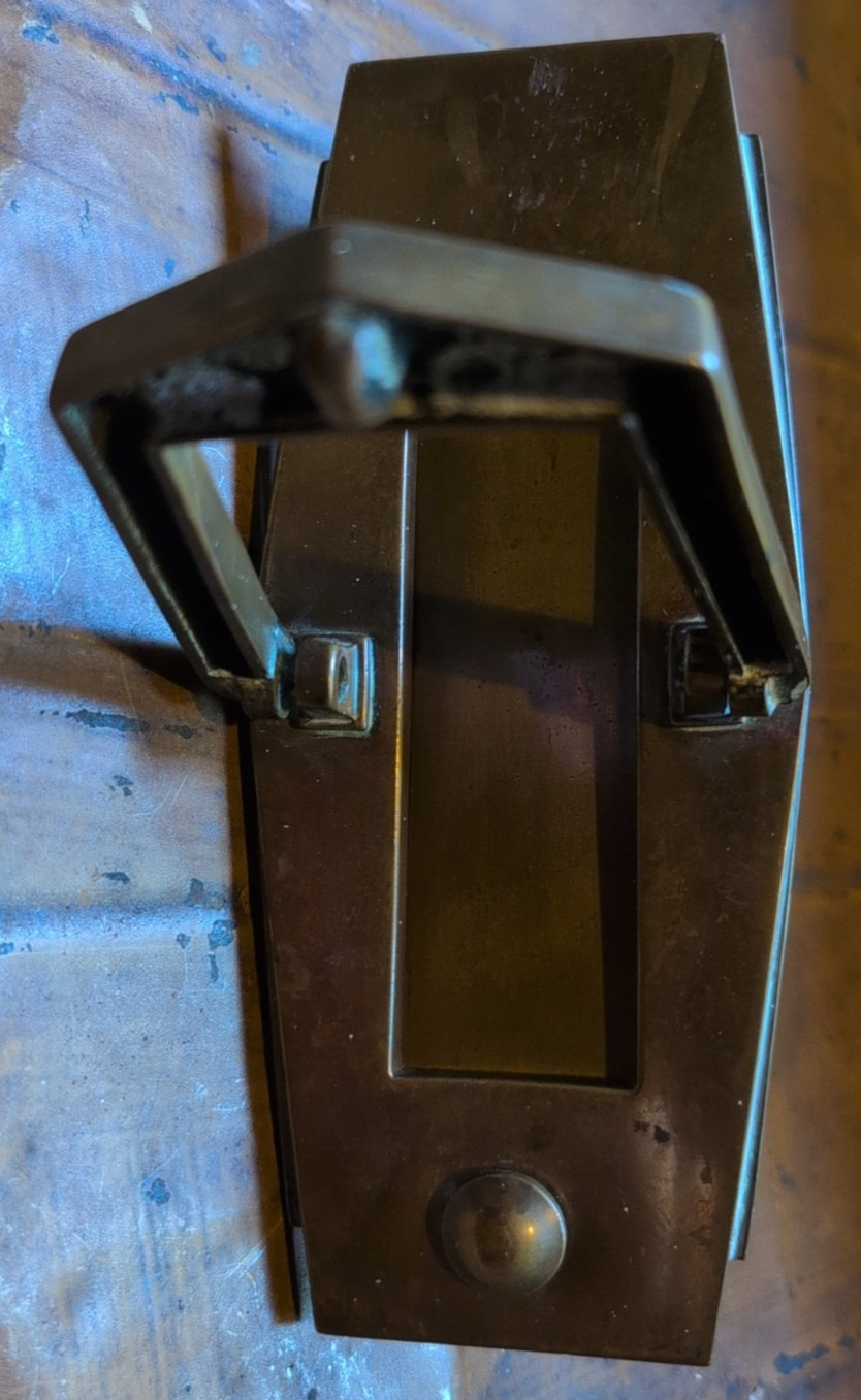 ART DECO DOOR KNOCKER / LETTERBOX – Vintage Brass Salvage Door Knocker Antique?