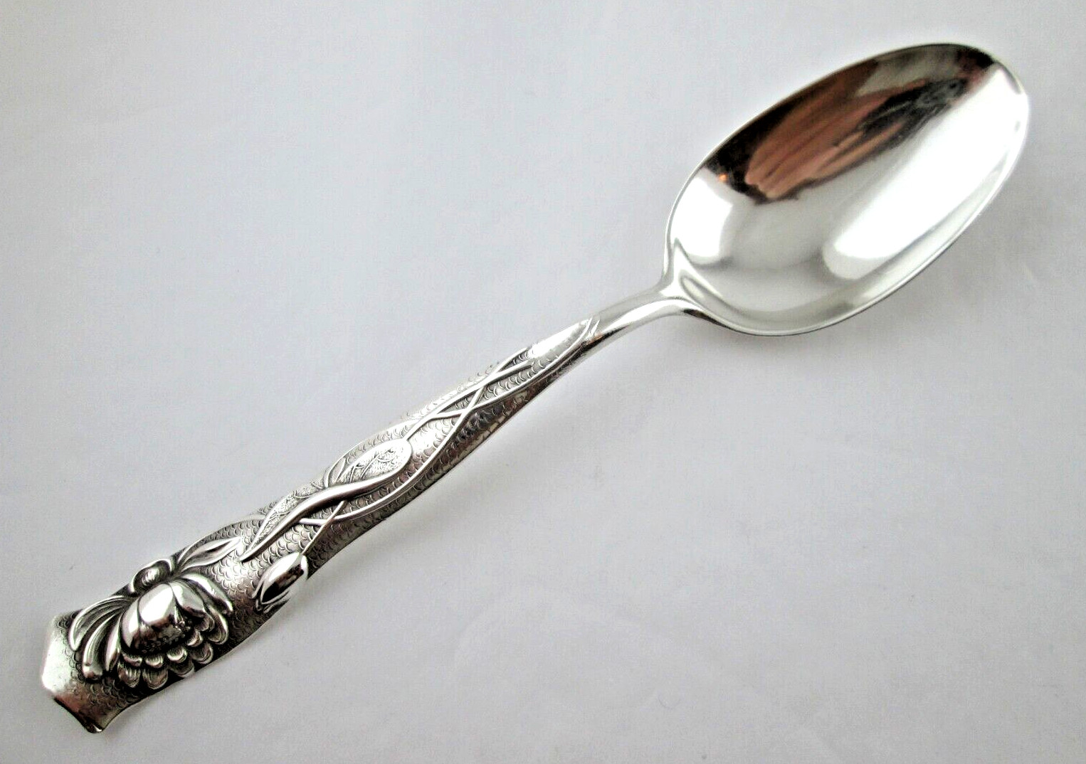 FLORA by Shiebler Sterling Silver Teaspoon # 9 5 5/8″