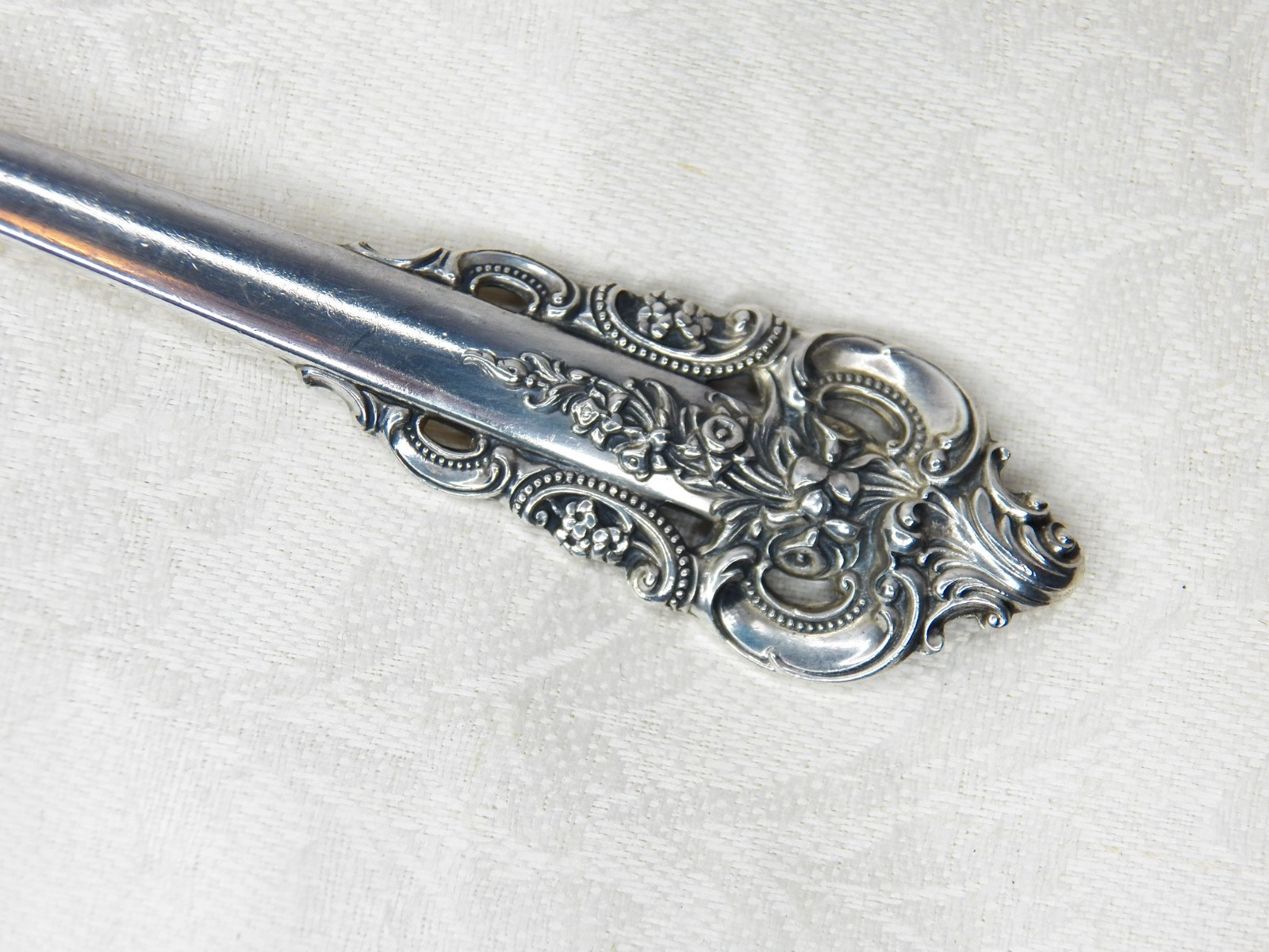 WALLACE GRAND BAROQUE STERLING SILVER DINNER FORK 7 1/2″ NO MONOGRAM