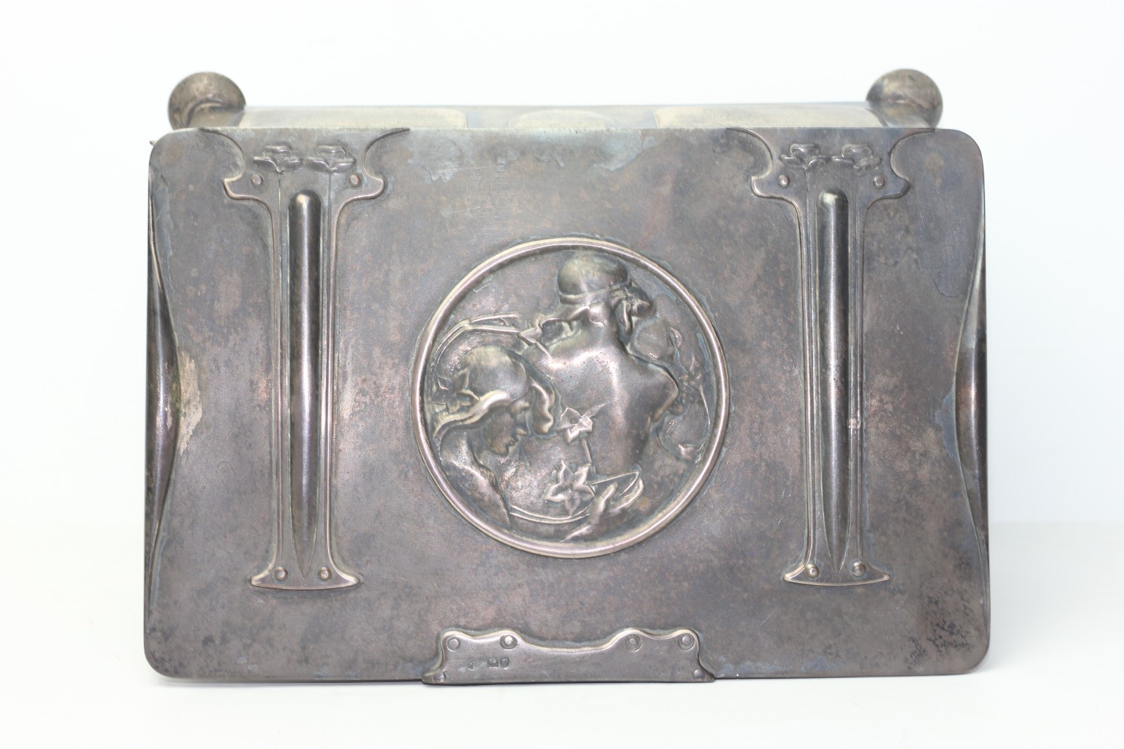 Antique Kate Harris Arts and Crafts Silver Jewelry Box 1899 England