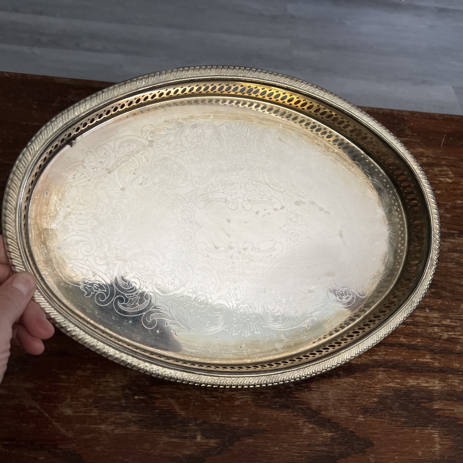 Silver Plated 5 Section Relish Tray with Crystal Glass Insert Style 5001R GSA