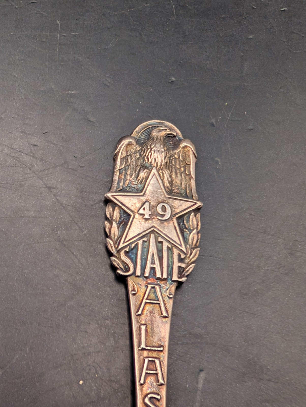 🔥 VTG JOSEPH MEYER STERLING SILVER 49TH STATE ALASKA SOUVENIR SPOON 11.5 GRAMS